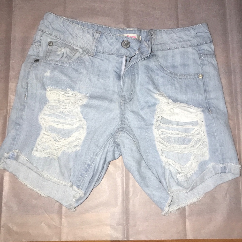 Distressed Jean Shorts (CHARLOTTE RUSSE)
